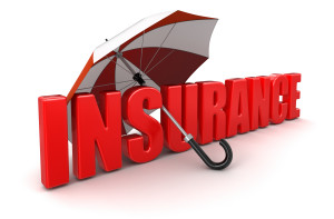 Insurance under Umbrella (clipping path included)